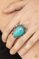 Paparazzi Accessories BADLANDS Romance Ring - Turquoise