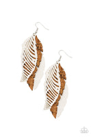 Paparazzi Accessories WINGING Off The Hook Earrings - White