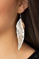 Paparazzi Accessories WINGING Off The Hook Earrings - White