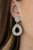 Paparazzi Accessories Discerning Droplets (Clip-On) Earrings - White