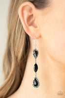 Paparazzi Accessories Test of TIMELESS Earrings - Black