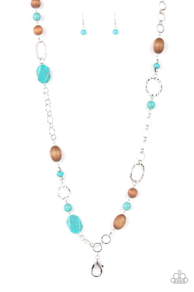 Paparazzi Accessories Prairie Reserve Necklace (Lanyard) - Turquoise