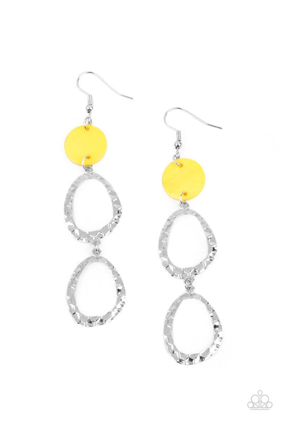 Paparazzi Accessories Surfside Shimmer Earrings - Yellow