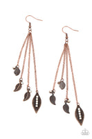 Paparazzi Accessories Chiming Leaflets Earrings - Copper