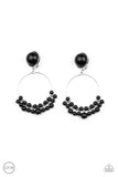Paparazzi Accessories Cabaret Charm Earrings - Black