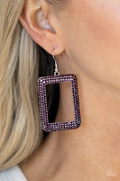 Paparazzi Accessories World FRAME-ous Earrings - Purple