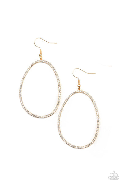 Paparazzi Accessories OVAL-ruled! Earrings - Gold
