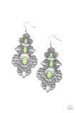 Paparazzi Accessories Flamboyant Frills Earrings - Green