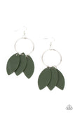 Paparazzi Accessories Leafy Laguna Earrings - Green