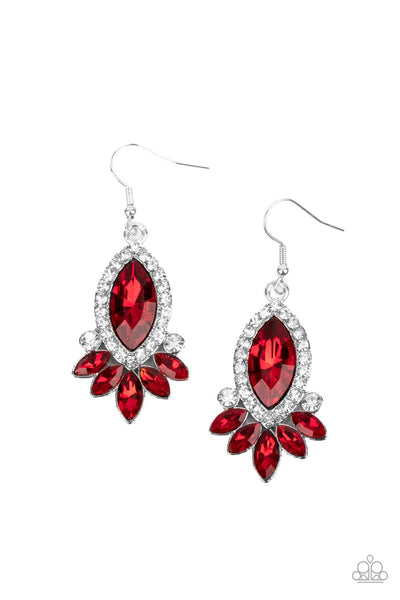 Paparazzi Accessories Prismatic Parade Earrings - Red