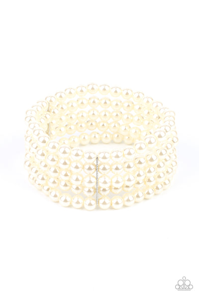 Paparazzi Accessories A Pearly Affair Bracelet - White