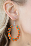 Paparazzi Accessories Festively Flower Child Earrings - Orange