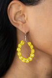 Paparazzi Accessories Festively Flower Child Earrings - Yellow