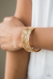 Paparazzi Accessories Sleek Shimmer Bracelet - Gold