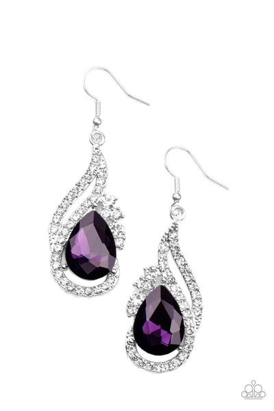 Paparazzi Accessories Dancefloor Diva Earrings - Purple