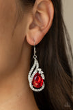 Paparazzi Accessories Dancefloor Diva Earrings - Red