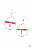 Paparazzi Accessories Free Bird Freedom Earrings - Red