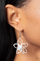 Paparazzi Accessories Botanical Bonanza Earrings - White