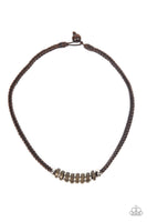 Paparazzi Accessories Primitive Prize Necklace - Brown