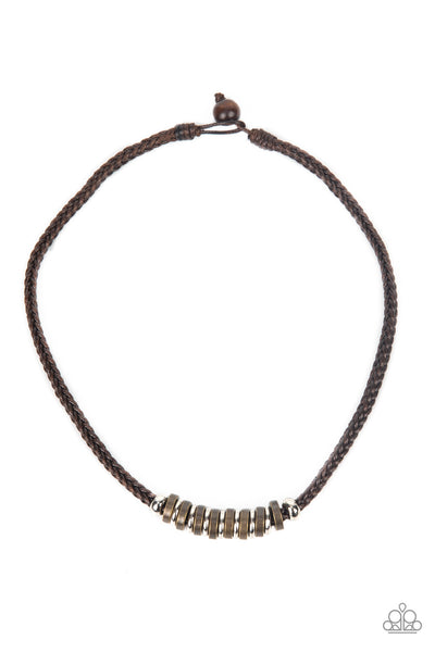 Paparazzi Accessories Primitive Prize Necklace - Brown