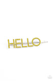 Paparazzi Accessories Hello There Hair Clip - Yellow