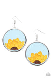 Paparazzi Accessories Sun-Kissed Sunflowers Earrings - Blue