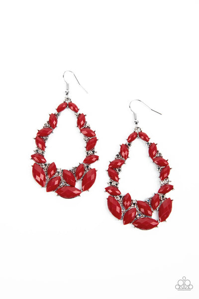 Paparazzi Accessories Tenacious Treasure Earrings - Red