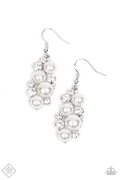 Paparazzi Accessories Fond of Baubles Earrings - White