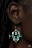 Paparazzi Accessories Glitzy Go-Getter Earrings - Green