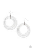 Paparazzi Accessories Colorfully Circulating Earrings - White