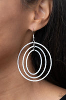 Paparazzi Accessories Colorfully Circulating Earrings - White