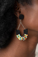 Paparazzi Accessories Make it RAINBOW Earrings - Black