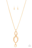 Paparazzi Accessories Elegantly Entrancing Necklace (Lanyard) - Gold