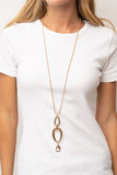 Paparazzi Accessories Elegantly Entrancing Necklace (Lanyard) - Gold