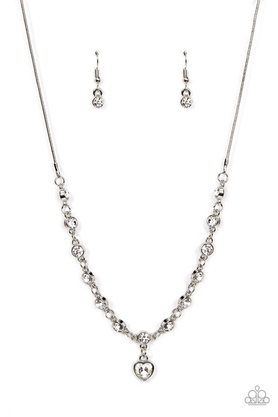 Paparazzi Accessories True Love Trinket Necklace - White