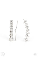 Paparazzi Accessories PRISMATIC and Proper (Ear-crawler) Earrings - White