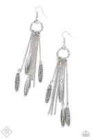 Paparazzi Accessories Thrifty Tassel Earrings - Silver