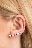 Paparazzi Accessories Drop-Top Attitude Ear-Crawler Earrings - White