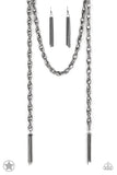 Paparazzi Accessories SCARFed for Attention Necklace - Gunmetal