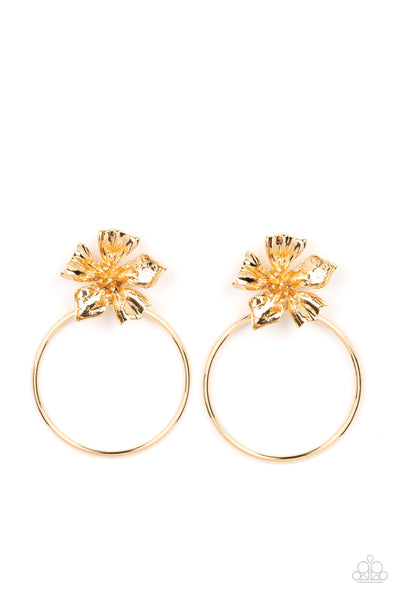 Paparazzi Accessories Buttercup Bliss Earrings - Gold