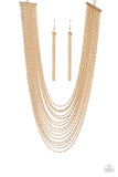 Paparazzi Accessories Cascading Chains Necklace - Gold