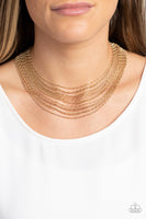 Paparazzi Accessories Cascading Chains Necklace - Gold
