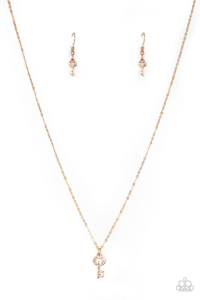 Paparazzi Accessories Very Low Key Necklace - Rose Gold