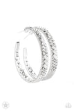 Paparazzi Accessories GLITZY By Association Earrings (Hoops) - White