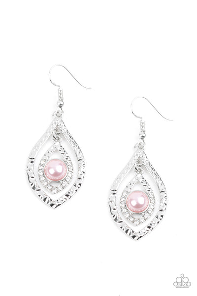 Paparazzi Accessories Breaking Glass Ceilings Earrings - Pink