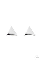 Paparazzi Accessories Die TRI-ing Earrings - Silver