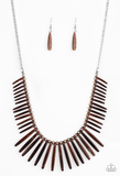 Paparazzi Accessories Out of My Element Acrylic Necklace - Brown