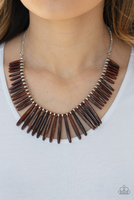 Paparazzi Accessories Out of My Element Acrylic Necklace - Brown