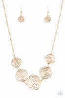 Paparazzi Accessories Rosy Rosette Necklace - Gold